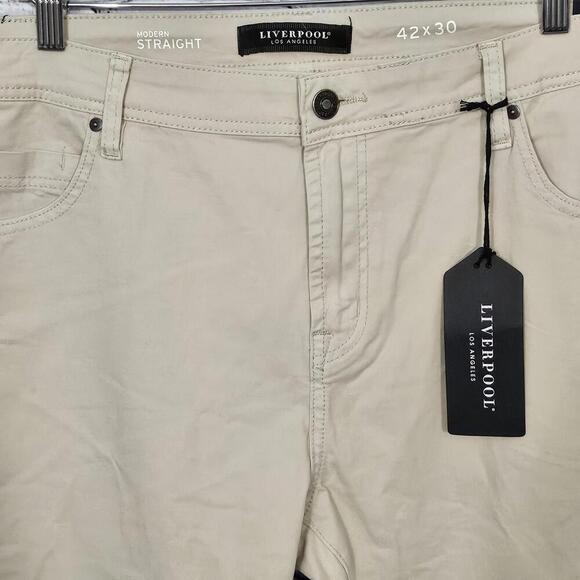 2/$50 Liverpool Kingston Straight Leg Twill Pants Sand Size 42 – Classic Fit - Picture 3 of 11